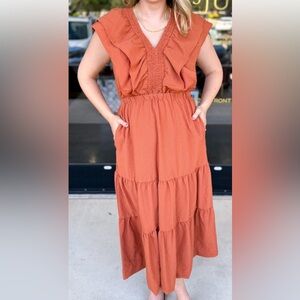 THML Rust Midi Dress